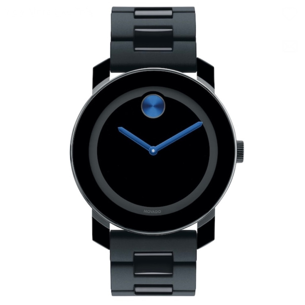 Men’s Black with Electric Blue Accent Movado Bold Watch